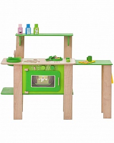 Кухня из дерева для мальчиков и девочек - Мятный лимонад, с 16 аксессуарами (Paremo, PK115-01)